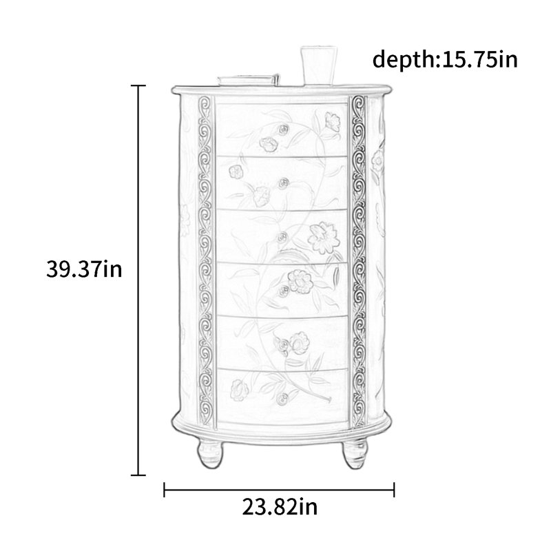 Commode d'appoint Syani, Vert