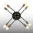 8 Lights Linear Semi Flush Mount