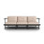 230cm Wide Metal Patio Sofa with Cushions-2124266312