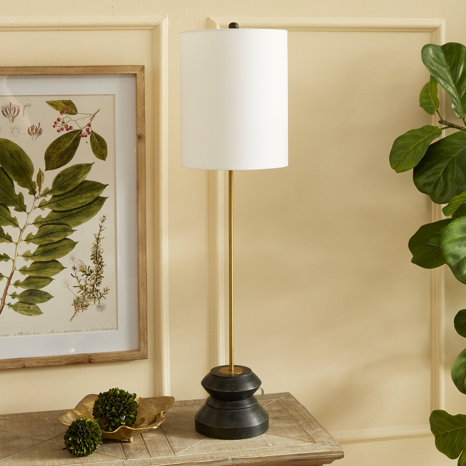 Lorinda 26" Table Lamp, Black/Gold