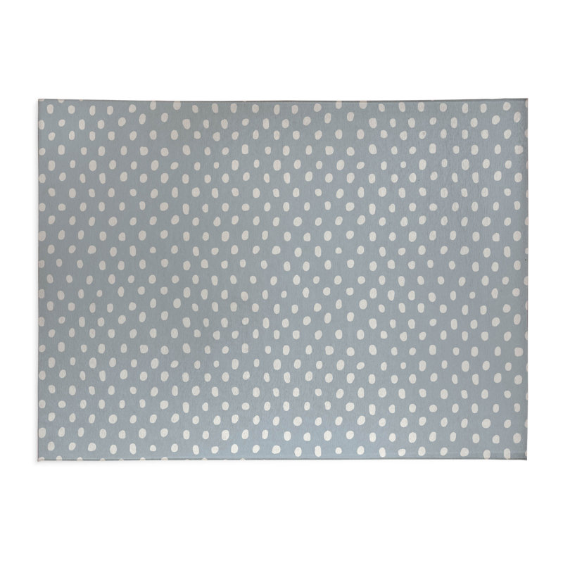 Paillasson Dot Lyfe, Bleu ardoise, L 48 po x L 72 po