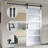 Glass Sliding MDF Barn Sliding Door Hardware Kit, Tempered Frosted Glass, Simple DIY Assembly-97620127