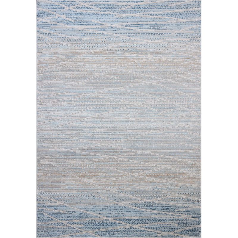 Tapis naturel / ciel Loloi Townes, Rectangle 7 pi 10 po x 10 pi
