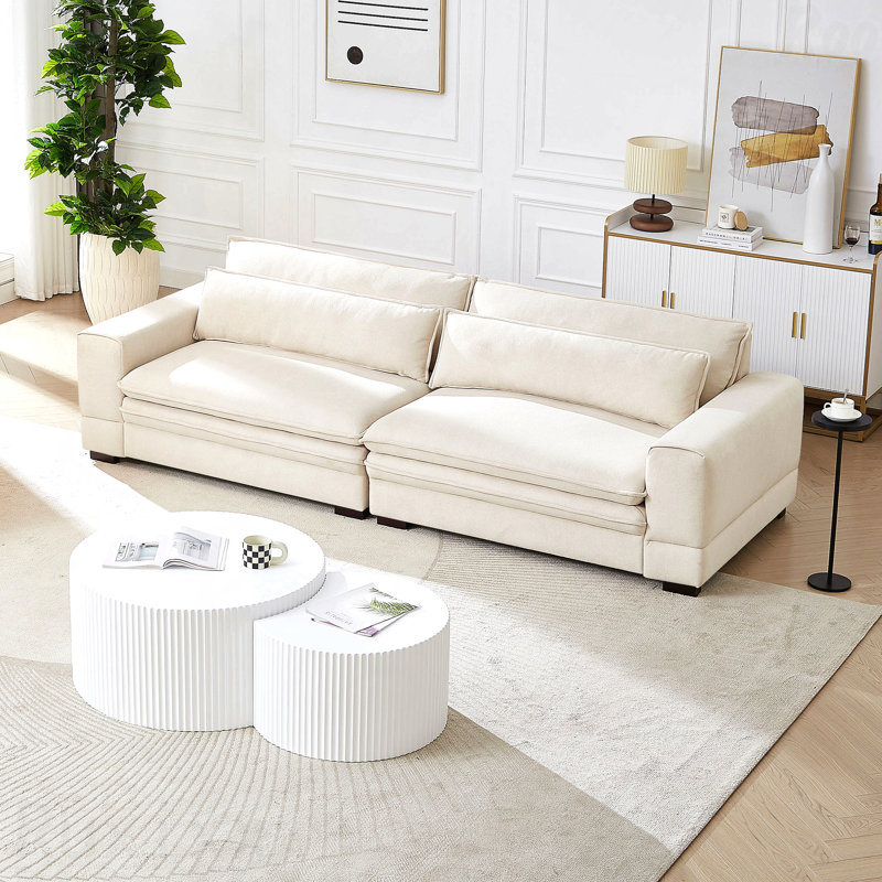 Mid-Century Modern Upholstered Sofa