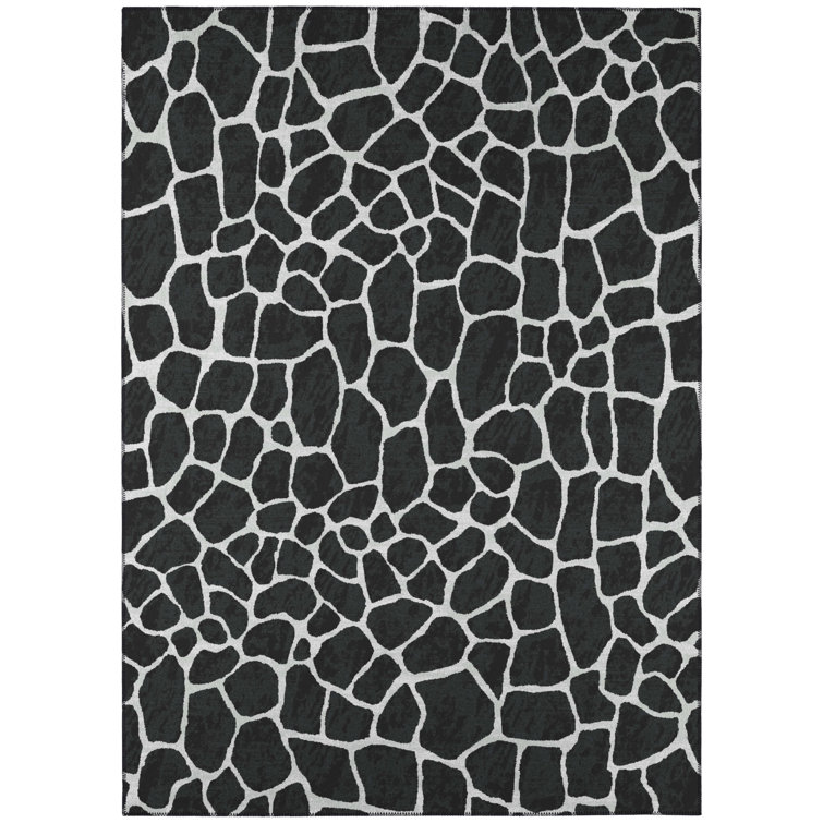 Flatweave Chenille Washable Animal Print Rug