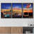 «Architecture American Retro Diner at Dusk», ensemble de 3 pièces-56497752-103555923
