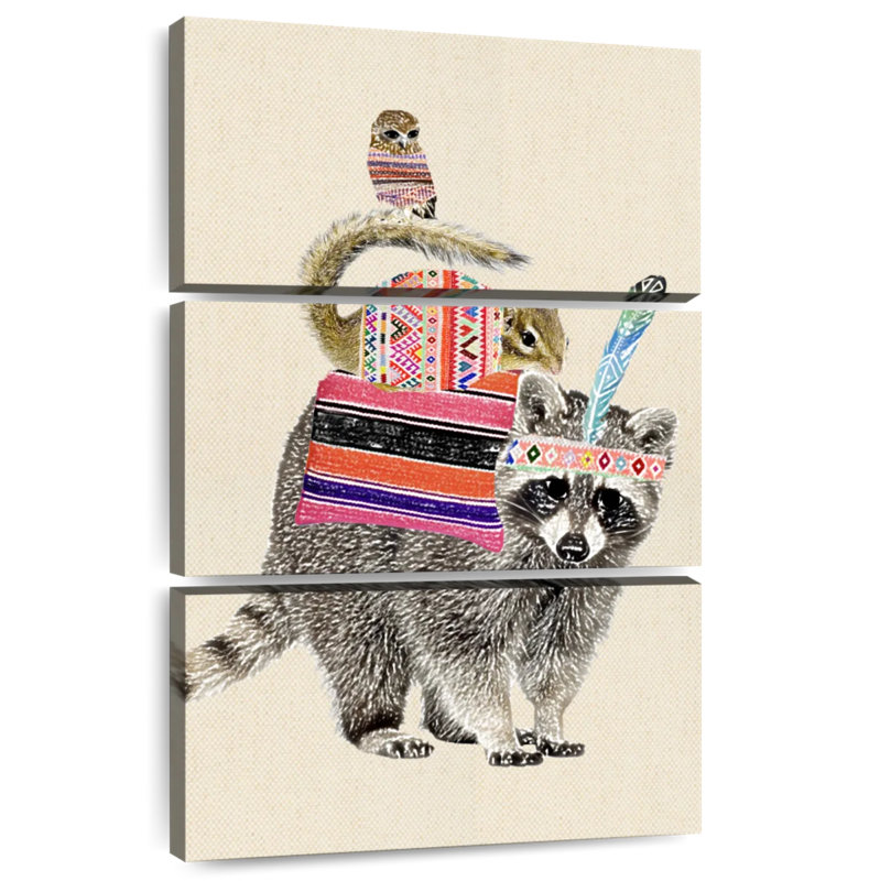 Brampt Racoon Boho, 32" H x 20" W