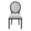 Chaise d'appoint capitonnée à dossier King Louis en noir / gris clair-174755050-174755048