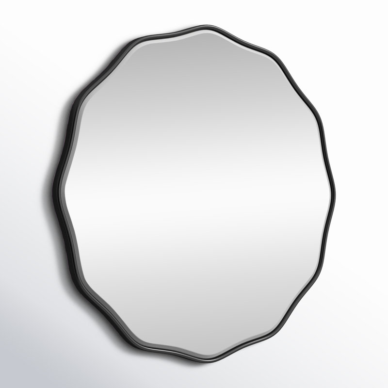 Miroir mural Francina, 26 po x 26 po, Noir
