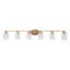 49.25" 6 - Light Dimmable Vanity Light with Glass Shade-884456427