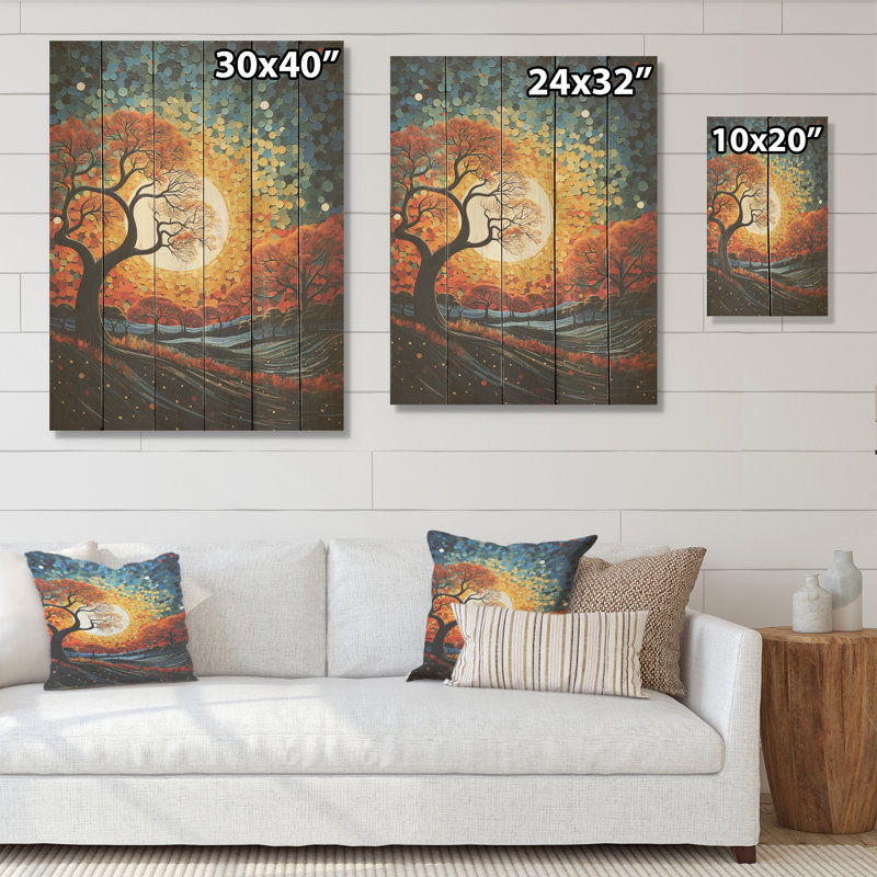 Arbre de baobab spirituel I - Arbre baobab sur bois de pin naturel, H 32 po x l 24 po