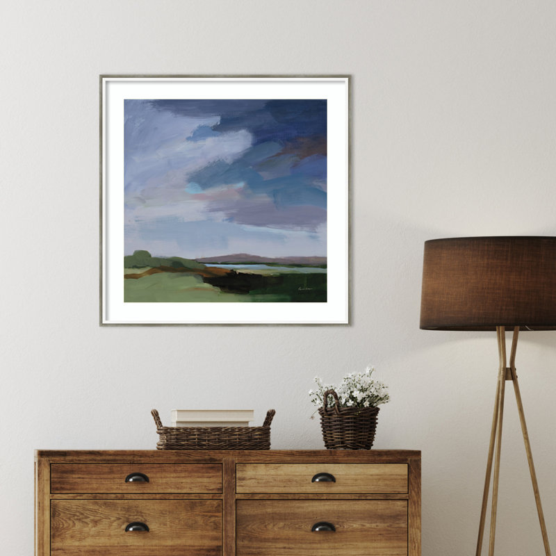 «Incoming» par Pamela Munger, reproduction d'art murale en bois encadrée, 33 x 33