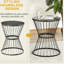 Table d'appoint en acier Outsunny