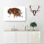 Mother Tiger & Cub In Winter In Abstract - Wrapped Canvas Painting-55308141