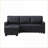 Sectional Sofa with Pull-Out Twin Sleeper &amp; Storage Chaise | Charcoal Gray Faux Leather