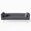Canapé-lit pliable en velours gris de 72 pouces, style rétro américain, pour petits salons en velours, multi-fonctionnels