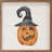 Jack O Lantern With Hat Square White-1134984074