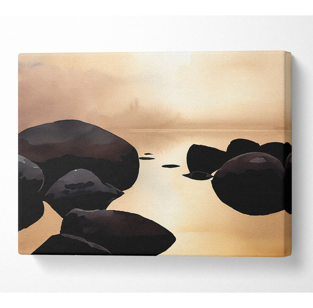 Tranquil Ocean Rocks - Kunstdrucke auf Segeltuch