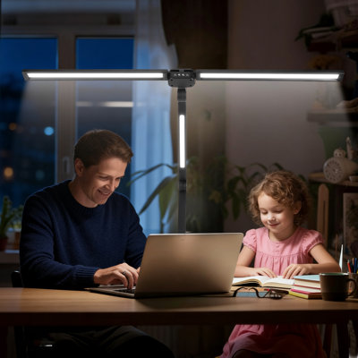 Sunway Led Desk Lamp With Clamp,architect Desk Lamp For Home Office,24w Ultra Bright With Rgb Atmosphere Lighting,remote Control,5 Color Modes & 5 Dimmable Eye Protection For Monitor Studio Reading,Mother's Day Gift