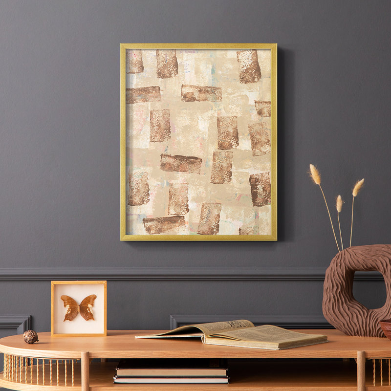 Hiding Hues I Framed Print - Solid Wood, Gold, 14" H x 11" W