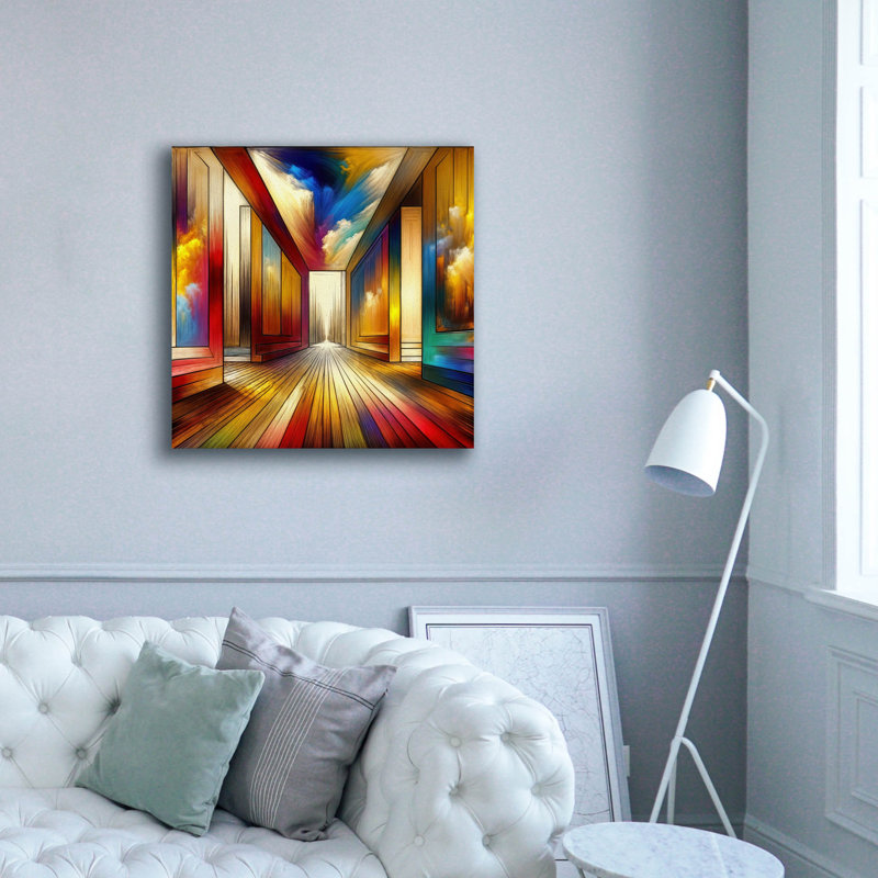  «Abstract Path 2» par Rey Klimt, art mural sur toile, 37 po x 37 po