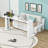 Convertible Wood Daybed with Built-in Desk, Drawers and Extendable Armrests-599081663-599081660