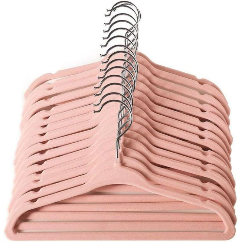 Cintres pour bébés, cintres pour enfants avec cintres pour enfants avec design ultra mince et antidérapant (rose)