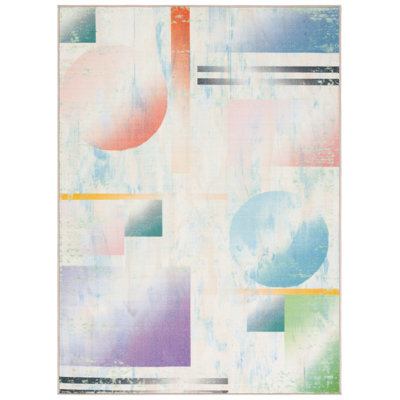 Natoyia Performance Machine Washable Geometric Rug
