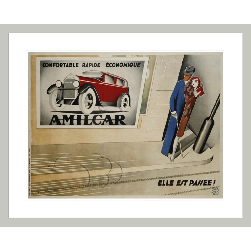 Affiche «Amilcar» par Paolo Garretto, impression giclée sur cadre, 23.5" H x 29.14" W