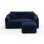 Canapé modulaire rembourré 3 pièces en flanelle de fourrure de lapin 3 pièces-131645094