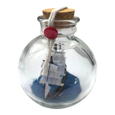 Mini Ship In A Bottle Figurine