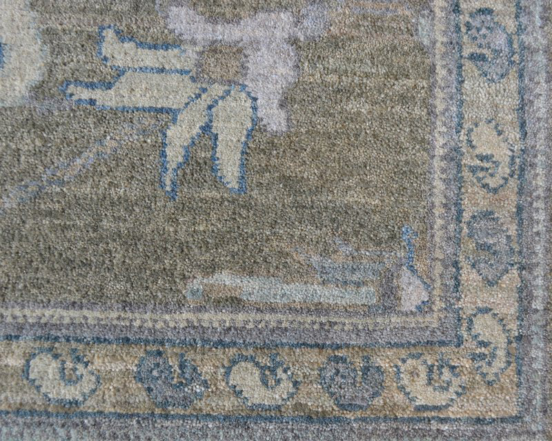 Firjustan Wool Floral Area Rug, Rectangle 12' x 16'