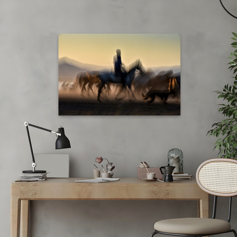 «Atlar Abstract Contemporary Horse», art mural, H 24 po x l 16 po