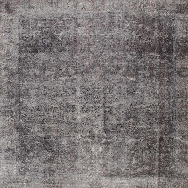 Tapis traditionnel gris Rawe, Carré 4 pi