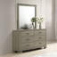 Mobilier de chambre à coucher moderne et élégant à 6 tiroirs avec commode de rangement à finition grise 1 pièce