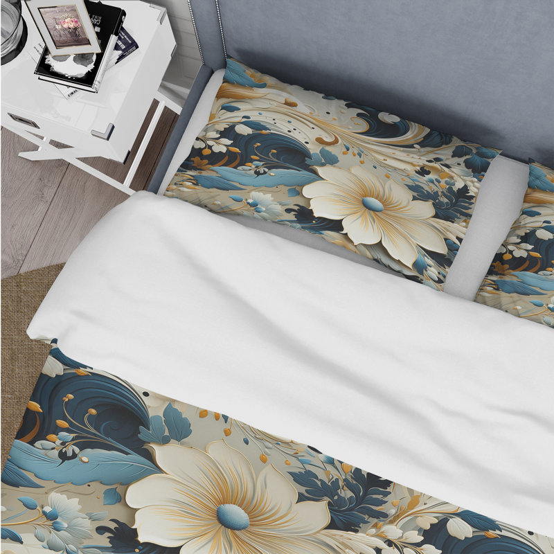 Literie à motif cachemire Desert Mirage, Housse de couette simple + 1 taie décorative stan