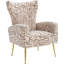 Fauteuil d'appoint rembourré en velours-84553055