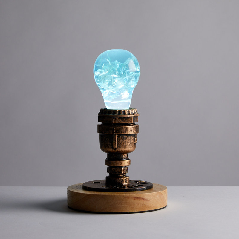 Lampe de table en bois 9,8 po Ghugas
