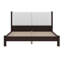 Lit plateforme avec tête de lit tapissier en similicuir, base de lit en bois minimaliste moderne avec support à lattes-134158521-134158523
