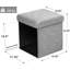 Repose-pieds cubique rembourré avec rangement Taneishia Sorbus Plushy - L 12,25 po - Gris-695097697
