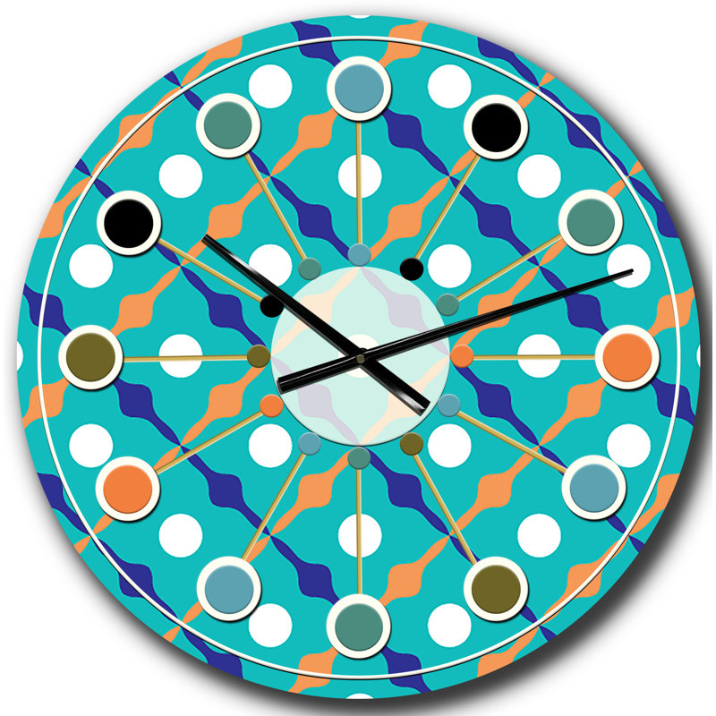 Horloge murale rétro Mid-Century, Surdimensionné