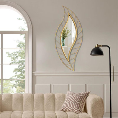 Blacksmith Leaf Teardrop Mirror