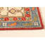 Tapis rouge / jaune en laine noué à la main de conception unique 6 pi 3 po x 9 pi New Age Okla