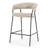 Upholstered Counter Stool with Metal Frame