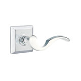 Cortina Wave/Drop Passage (Hall & Closet) Door Lever with Square Rosette