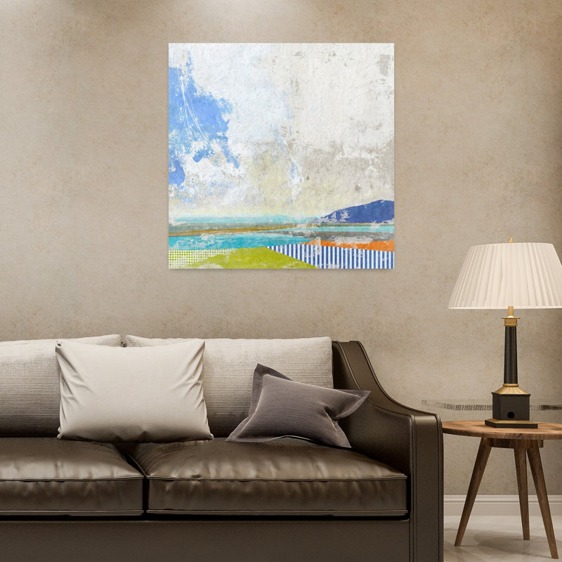 Capri, paysage abstrait contemporain, art naturel, H 32 po x l 32 po