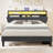 Branae Cushioned Flat Storage Bed with Storage Headboard and LED Lights, Cushioned Bed with Sockets and USB Ports-2019282821-2069433371