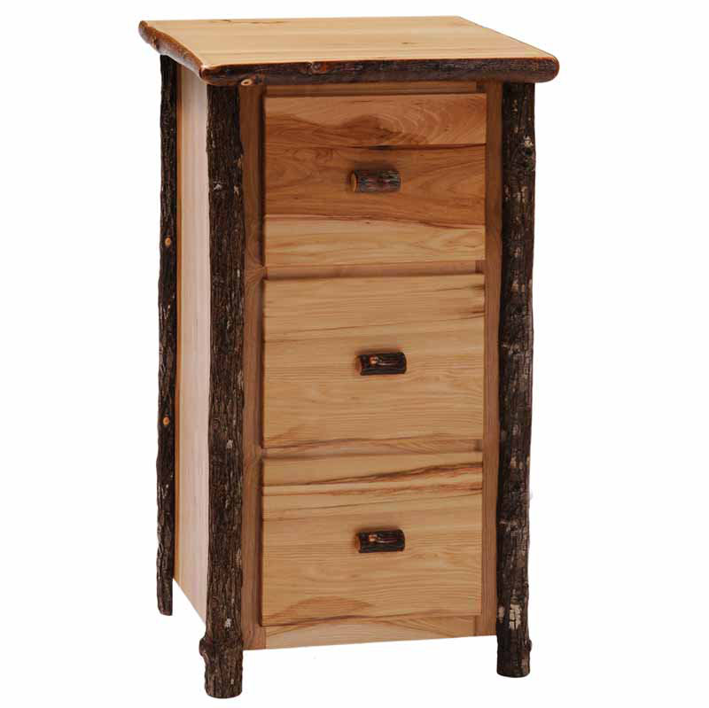 Fireside Lodge Hickory Log Three Drawer File Cabinet - Espresso, Espresso