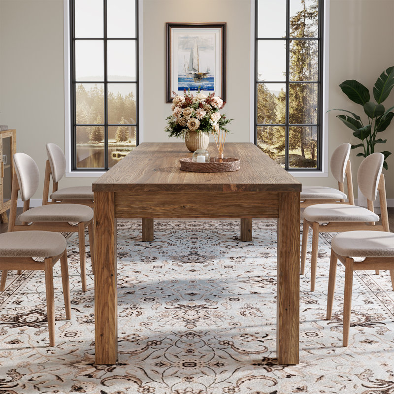 Solid Wood Dining Table, Brown