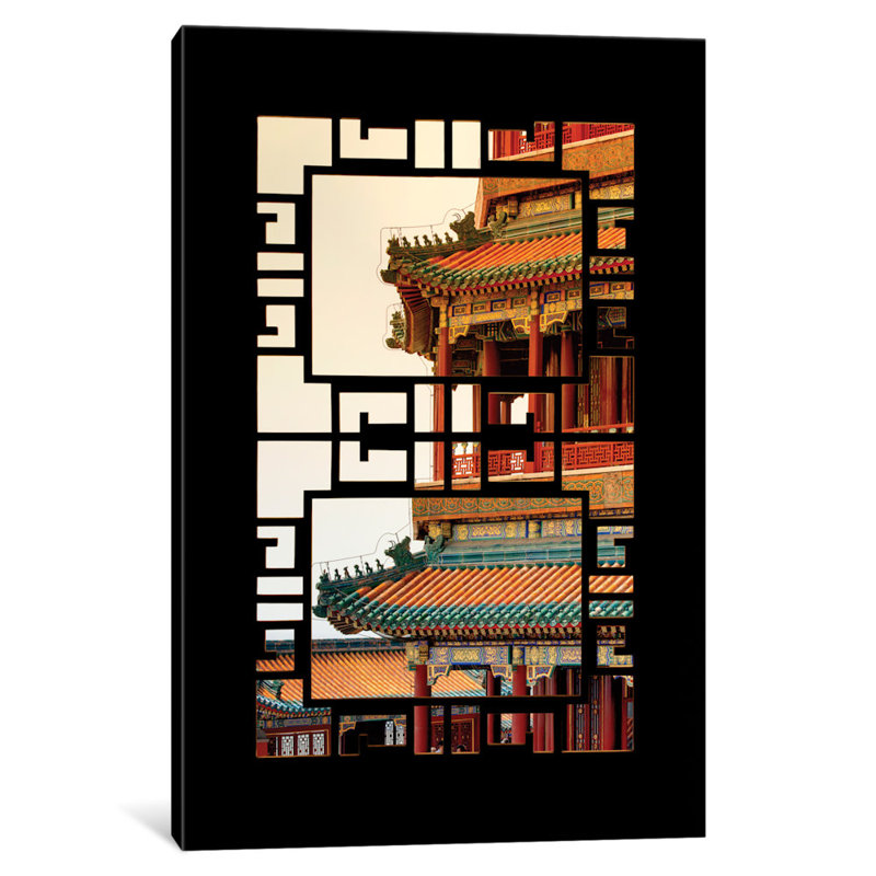 «China - Window View II» par Phillppe Hugonnard - reproduction de photo sur toile tendue, H 18 po x l 12 po x P 1,5 po